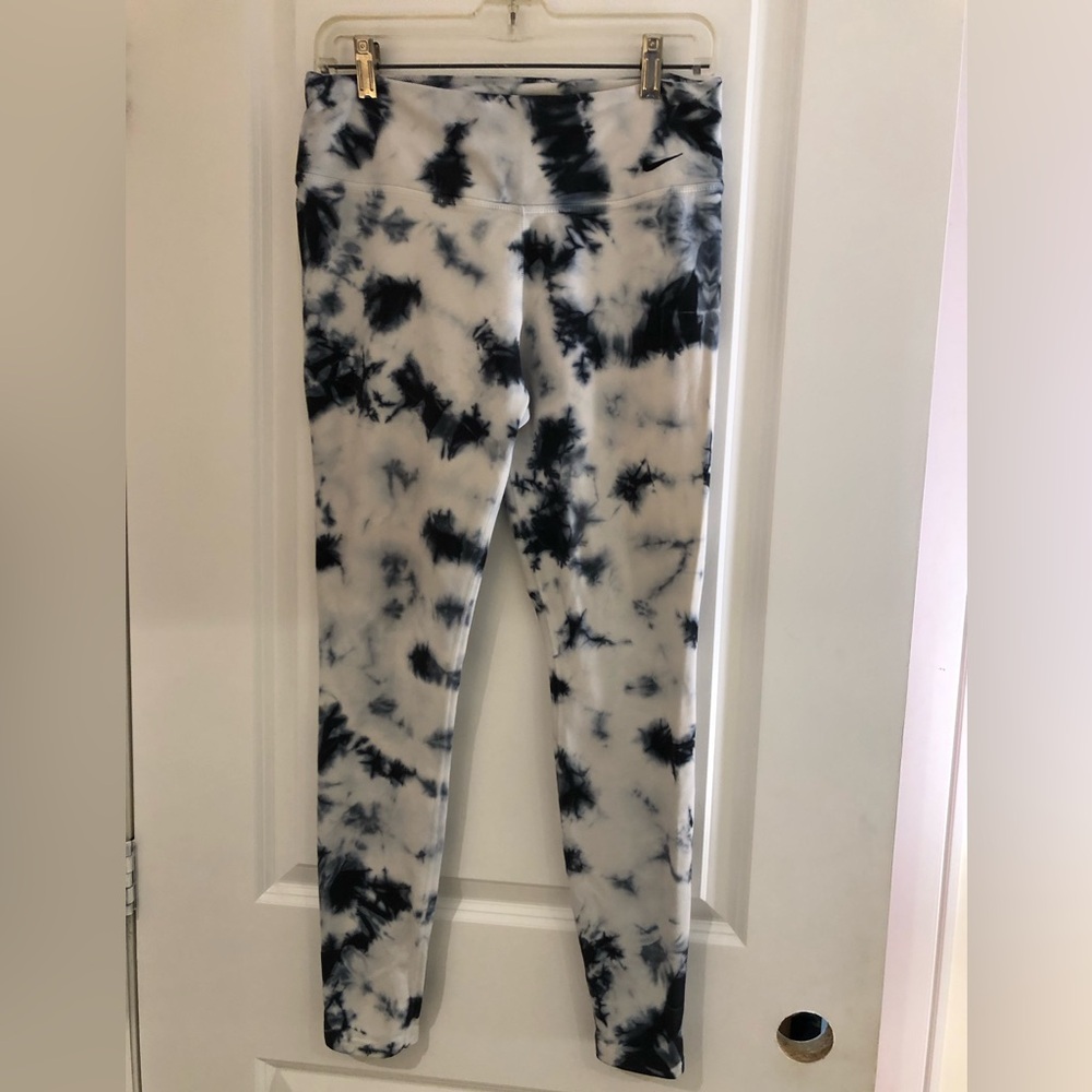 Nike Blue & White Tie-Dye Leggings